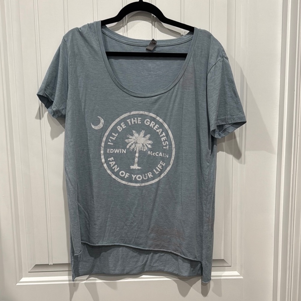 Edwin McCain Women's Blue Graphic Tee